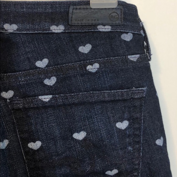 AG Stevie Ankle Heart Skinny Jeans Valentine’s Day - Picture 6 of 6